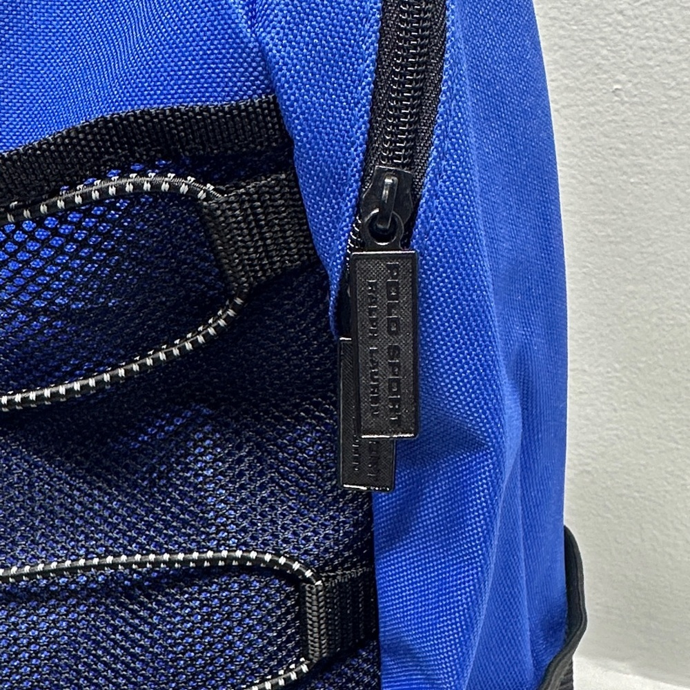 Vintage 1990s Polo Sport Ralph Lauren Backpack Deadstock 90's Blue Black New NWT - Picture 7 of 9